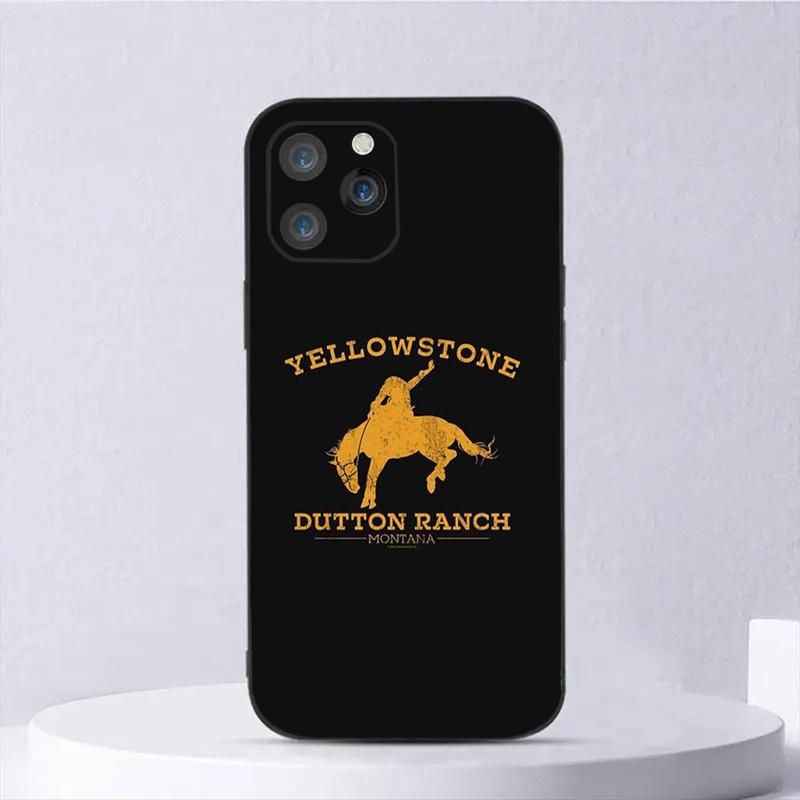 Yellowstone American TV series Phone Case Compatible with iPhone 16/15/14/13/12/11 Pro Max/Plus Soft Silicone Black Cover Protector Protection