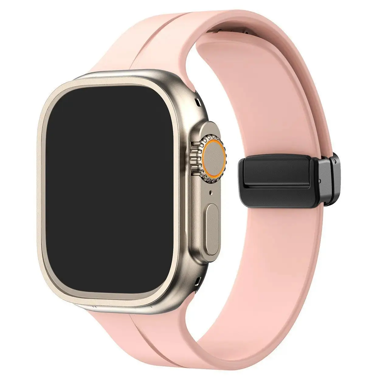2026 Creative Magnetic Silicone Smartwatch Strap - Soft Breathable Sweatproof Wearable Accessory, Secure Magnetic Close, Multi-Size Fit, Tool-Less Install Replacement Wristband for Fitness & Daily Casual Use
