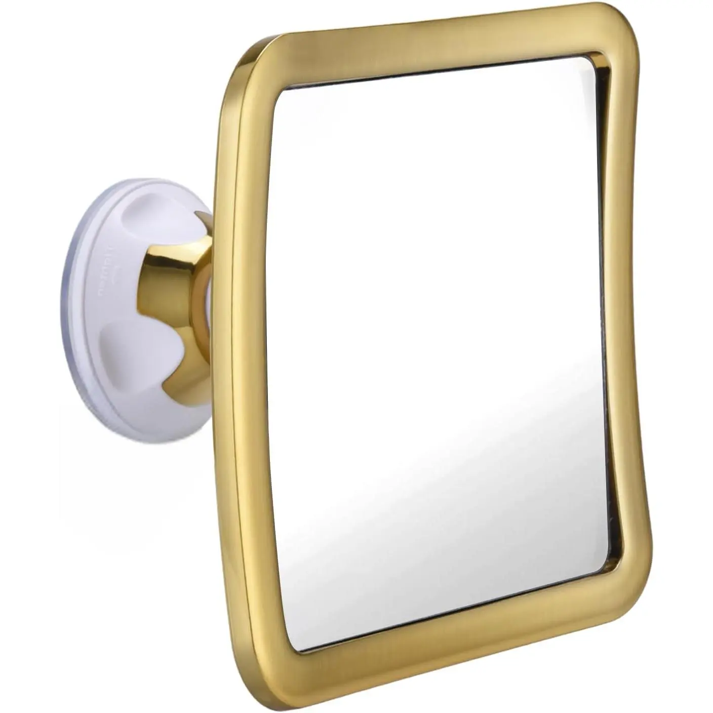 6.3"x6.3" Framed Square Aluminum Alloy Fogless Shower Mirror - Antifog Coated, Steam Resistant, Improved Suction, Easy-Swiveling - Unbreakable for Men - Home Supplies Decor