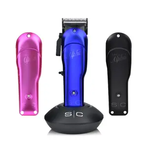 Absolute Alpha Professional Modular Cordless Hair Clipper, 3 Modular Lids, Black Diamond Carbon Faper Blade, USB, Charging Stand