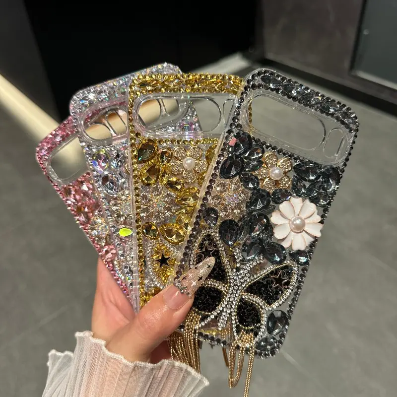 Compatible with Pixel 9/Pixel 9 pro/Pixel 10/Pixel 10 pro/For  Pixel 7 Pro/ All-inclusive anti-drop butterfly tassel protective case -hn629-2