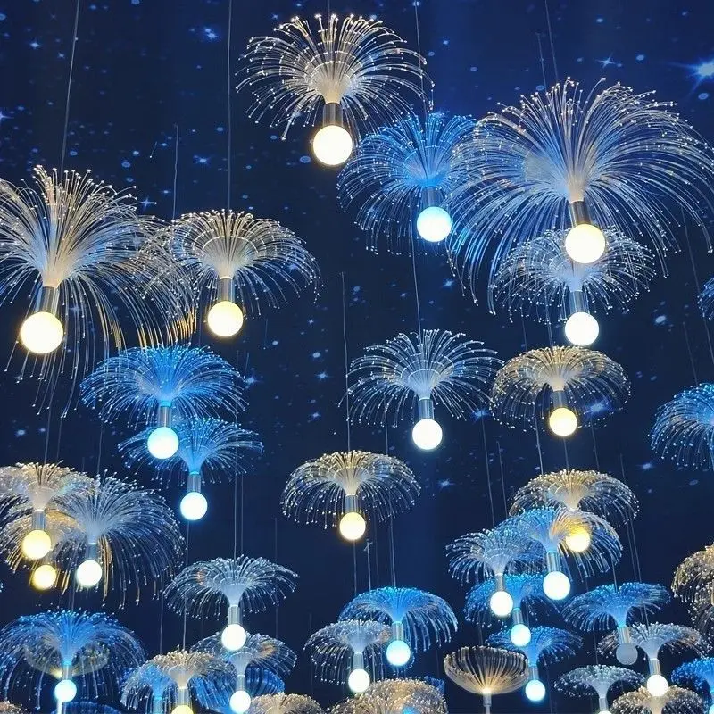 romantic night light Elf jellyfish lamp atmosphere romantic space bar clear bar festival wedding decoration outdoor scenic spot hanging tree lamp