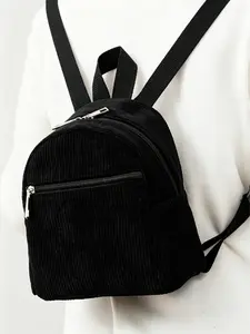 Corduroy Mini Backpack for Women, Lightweight Small Casual Daypack, Fashion Backpack Purse for Teen Girls, Cute Mini Bag for Daily Use, Backpacks Women