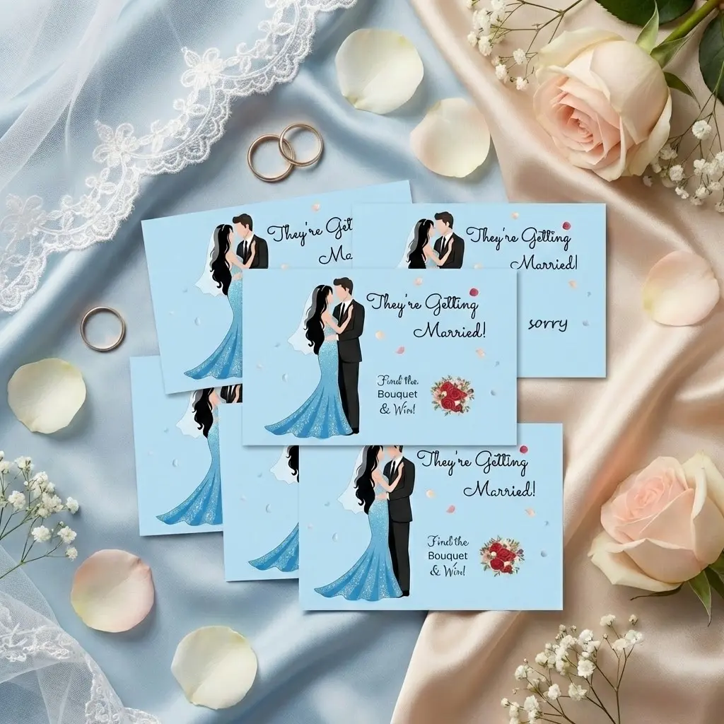 40Pcs Bridal Shower Scratch Off Cards，Fun Wedding Activity Supplies Perfect for Wedding Showers, Pre-Wedding Parties, Bachelorette Parties, Engagement Parties, Bridal Party Games, Wedding Favors & Bridal Shower Decorations