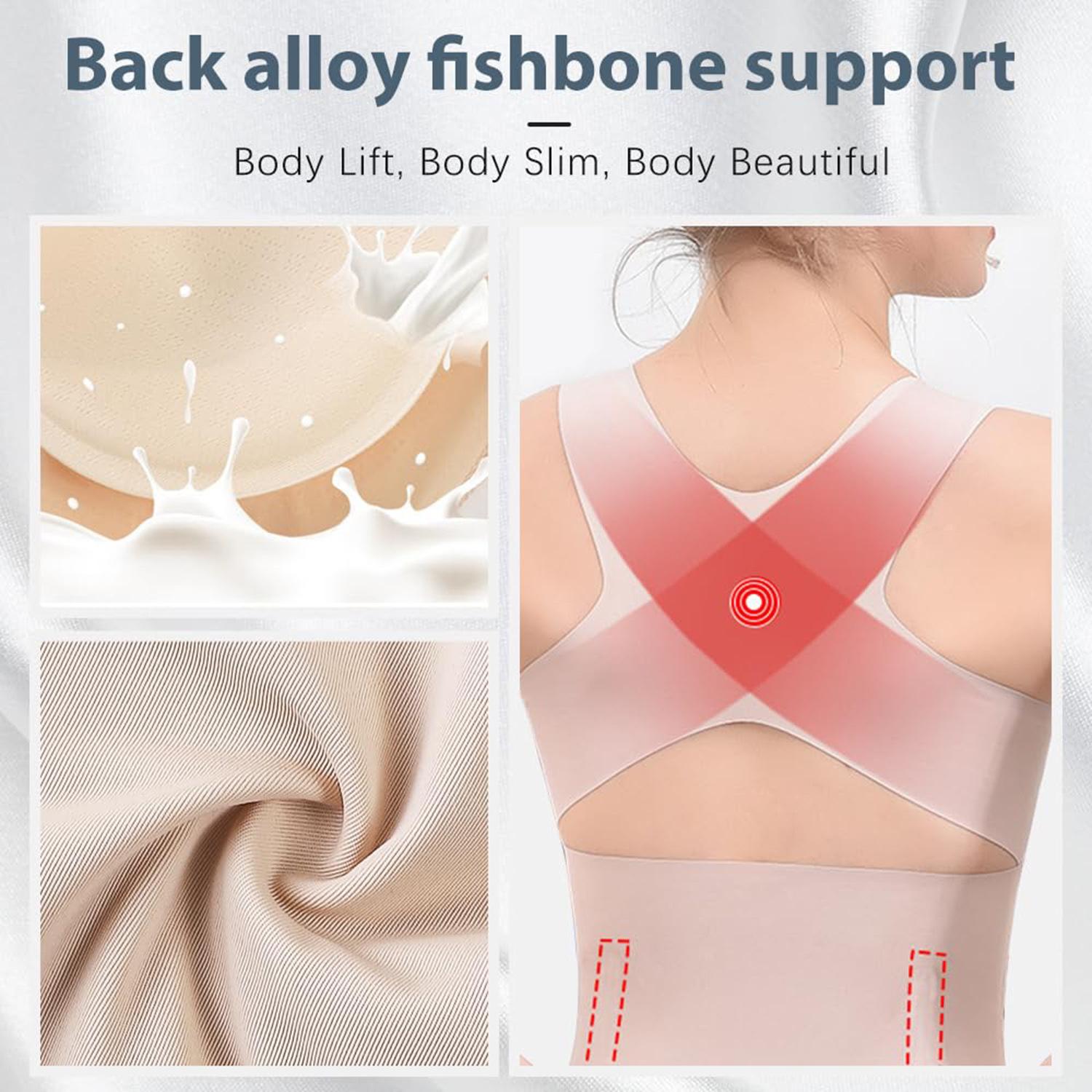 High-Support Wireless Sports Bra Featuring a smooth back and ergonomic waist arc design Ideal for active women for all-day, everyday wear