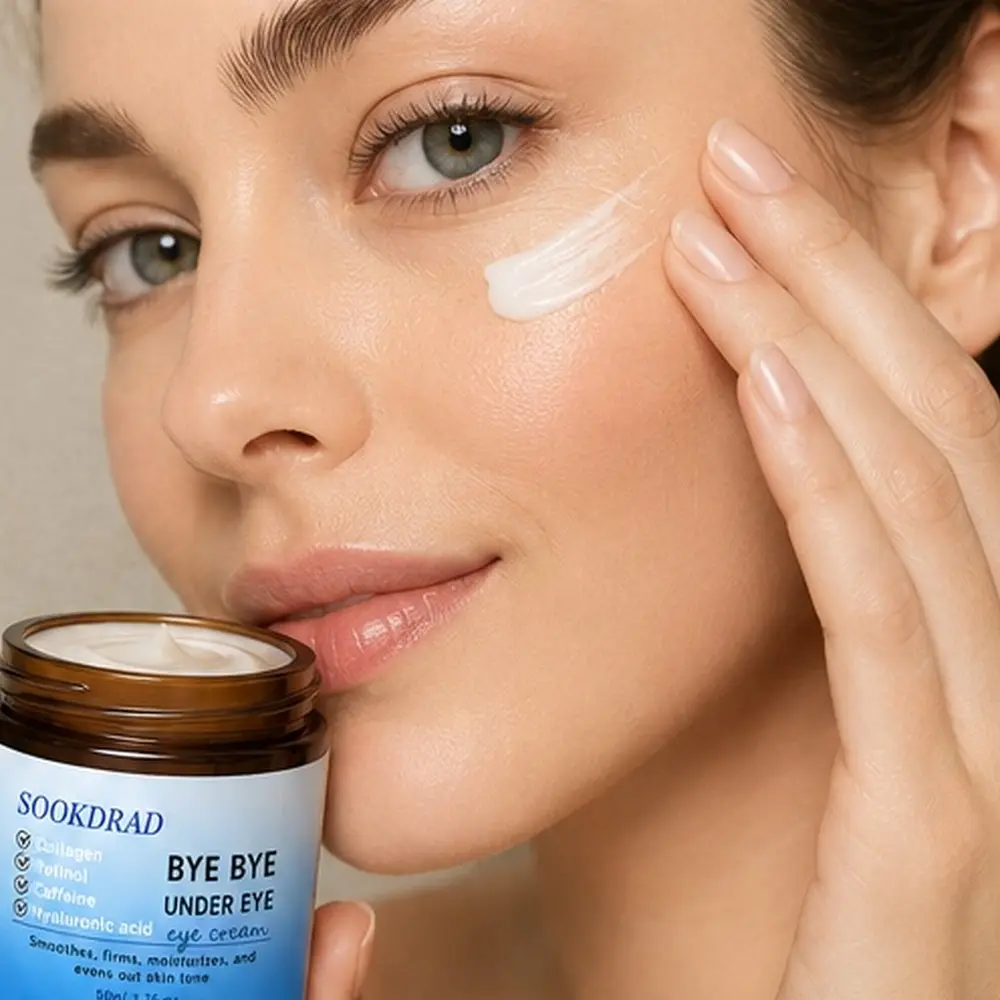 Under eye eye cream, Bye Bye Under Eye, contains Collagen, Retinol, Caffeine, Hyaluronic acid, smoothing, firming, moisturizing, evening skin tone, 50g/1.76 oz