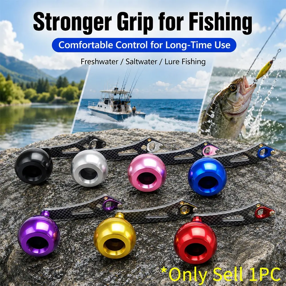 ROLLFISH Fishing Reel Handle Rocker Arm Carbon Fiber Light Weight 28g Ergonomic Design Multicolor Fishing Tools Accessories