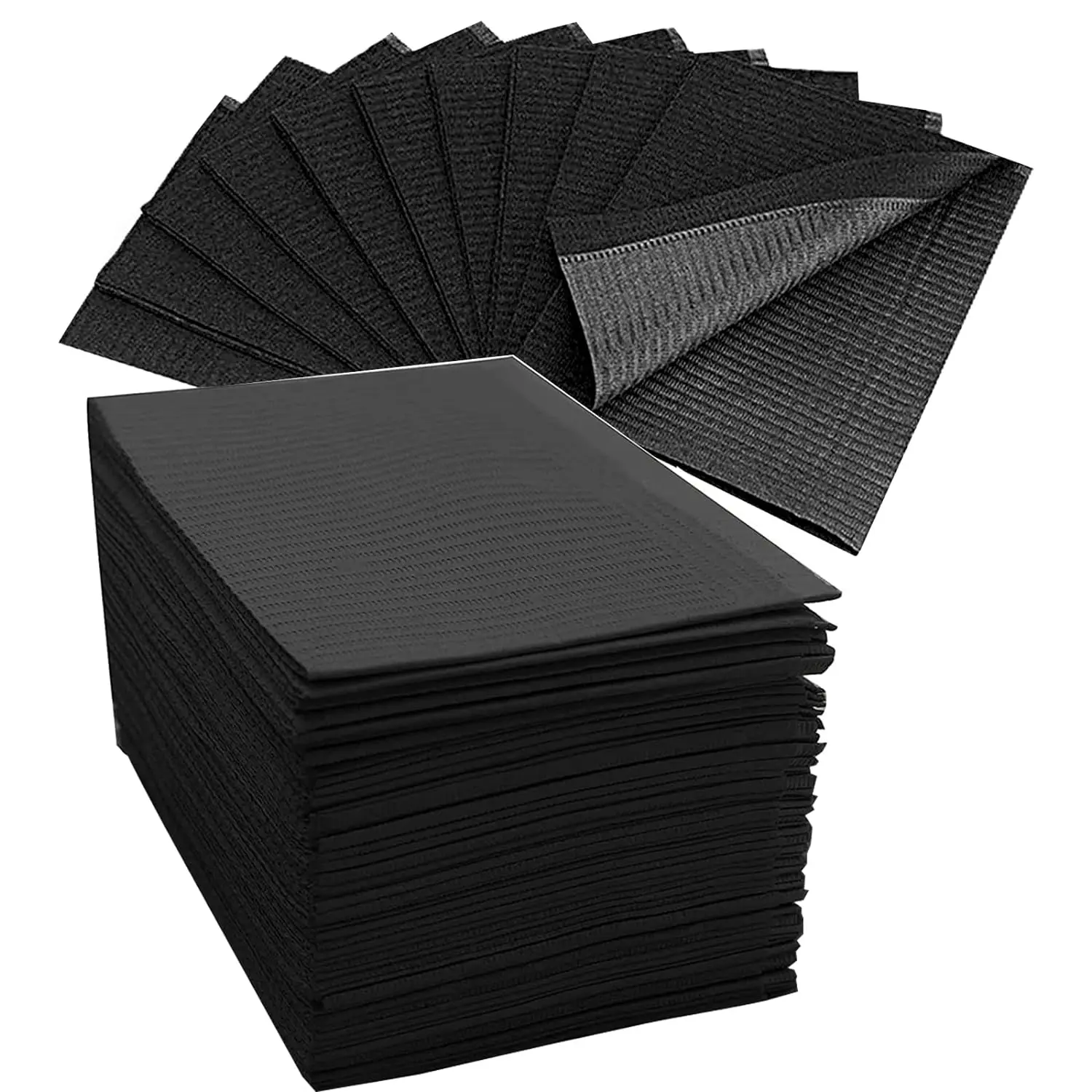 125PCS Disposable Nail Art Table Towels Mat 13" X 17" Waterproof 3 Ply Nail Art Mat Paper Sheet Clean Pads Tattooing Table Mat Nail Table Cover Tattoo Supplies (Black) springtok