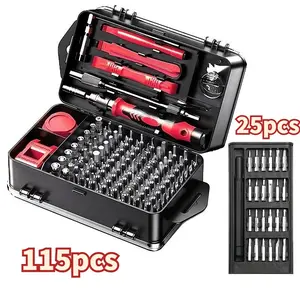Multi-Purpose Precision Screwdriver Set, Includes Triangle Star Cross Flat Head Tools, 115 & 25 Tool Options, for Electronics, Phones, Laptops, DIY Office Repair Kit Multifunctional Screwdriver Multipurpose Screwdriver Kit