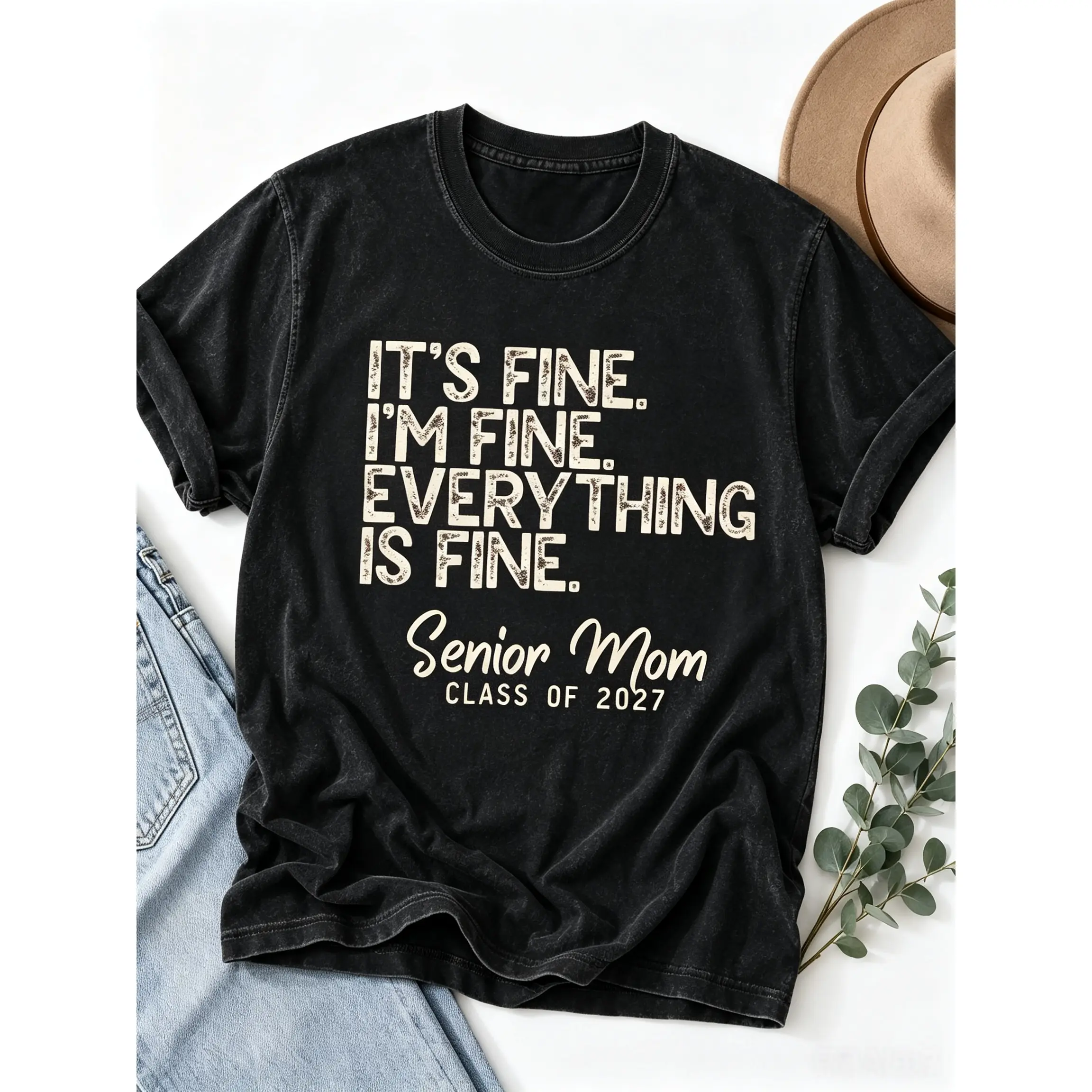 Senior Mom Shirt, Class of 2027 Tee, Retro Graduation Mom T Shirt, Proud High School Senior Mom Gift, Senior Year Mama Shirt - Trend Cotton Shop
