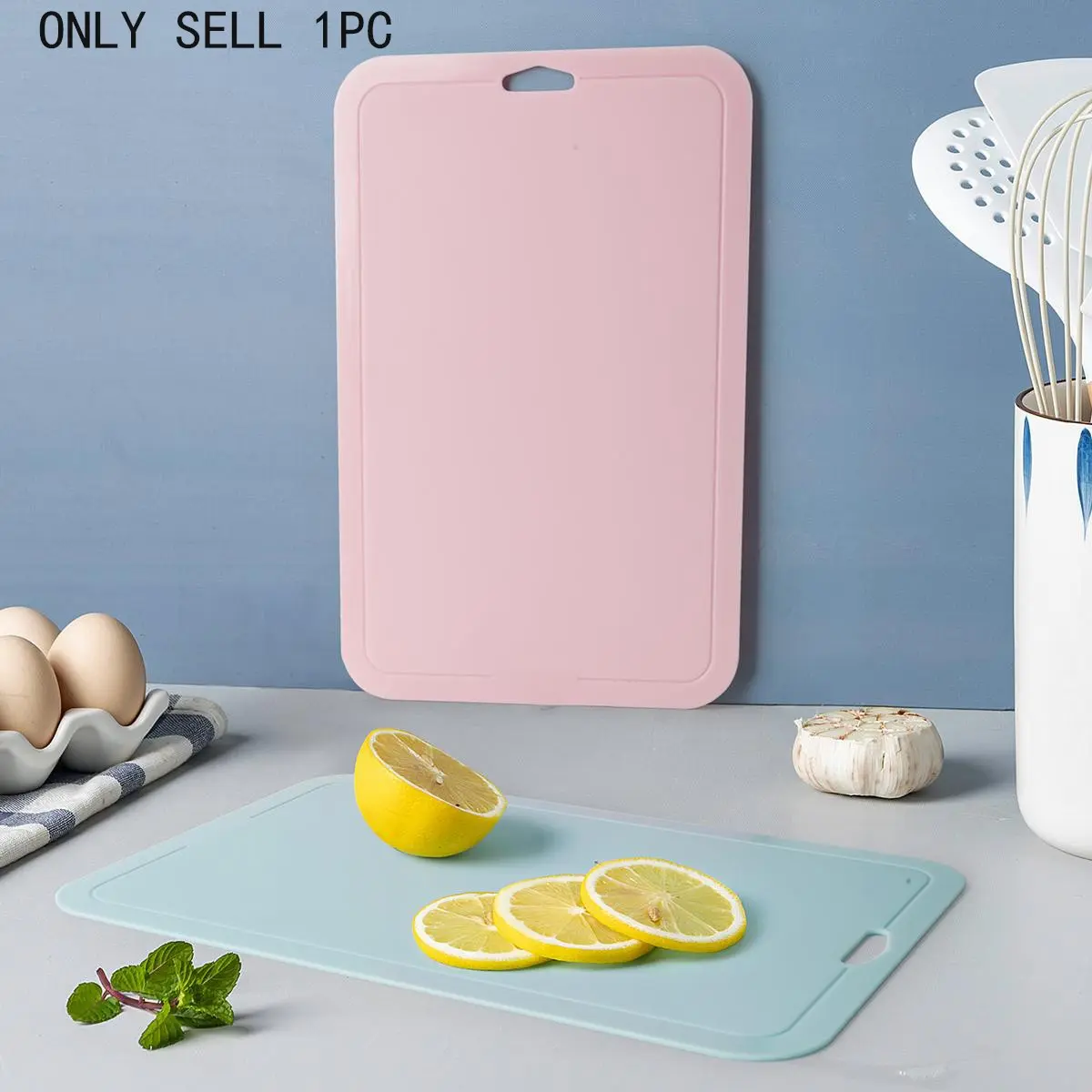 Non-slip Durable Plastic Cutting Board, Durable Chopping Board, 1 Count Square Kitchen Board for Food Preparation & Fruit Cutting, Essential Home Kitchen Tool, Cutting Boards for Kitchen