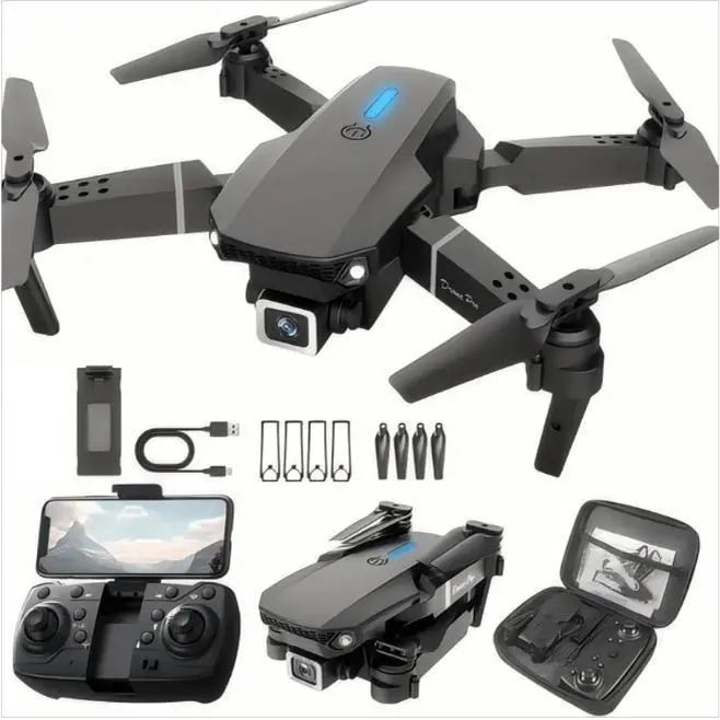 Drone with 1080P HD Camera for Adults & Beginners, Foldable RC Quadcopter with Stable Hover, 3 Speed Modes, One-Key Takeoff/Landing, 60° Flips, Indoor & Outdoor Gift
