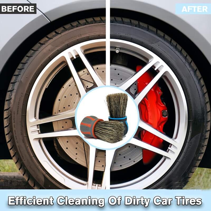 2-Piece Set Car Detail Curve Ball Brush, Suitable for Car Interior, Seats, Tires, Car Air Vent Cleaning Tool, Soft Detail Brush Dust Remover