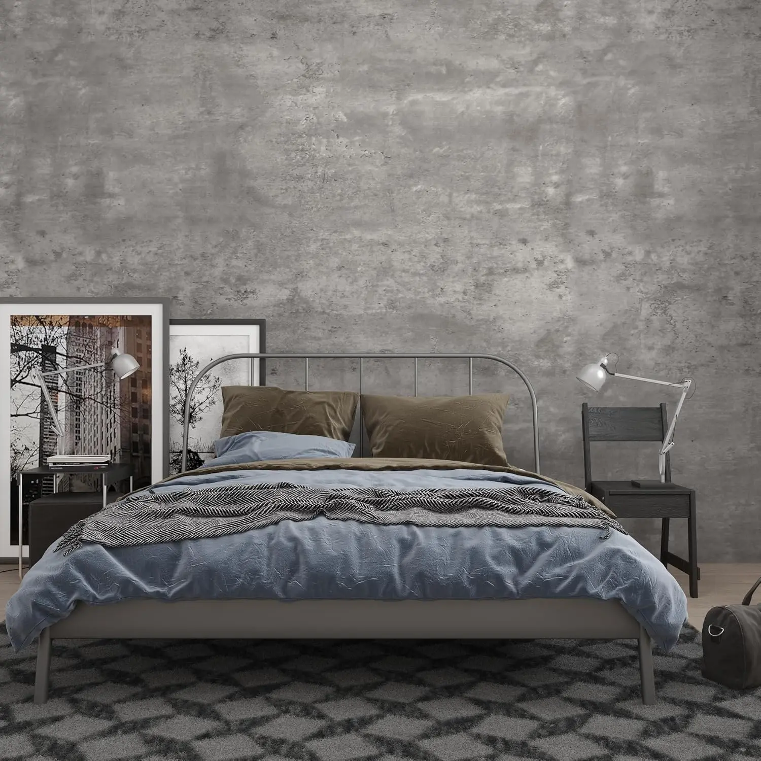 16"*354" 3D Grey Concrete Cement Wallpaper Peel and Stick Faux Light Grey Concrete Contact Paper Vinyl Stained Texture Removable Gray Wallpaper for Living Room