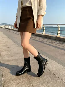 Split Toe Chelsea Boots, No Zipper Ankle Booties, Autumn Beach Shopping Commute, Soft Style Women's Shoes, Comfortable and Stylish