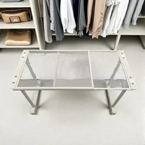 Adjustable Wire Storage Shelf, Telescopic Closet Organizer, Tool-free Setup with 4 Size Options, Practical Divider for Shoe Cabinet & Home Storage