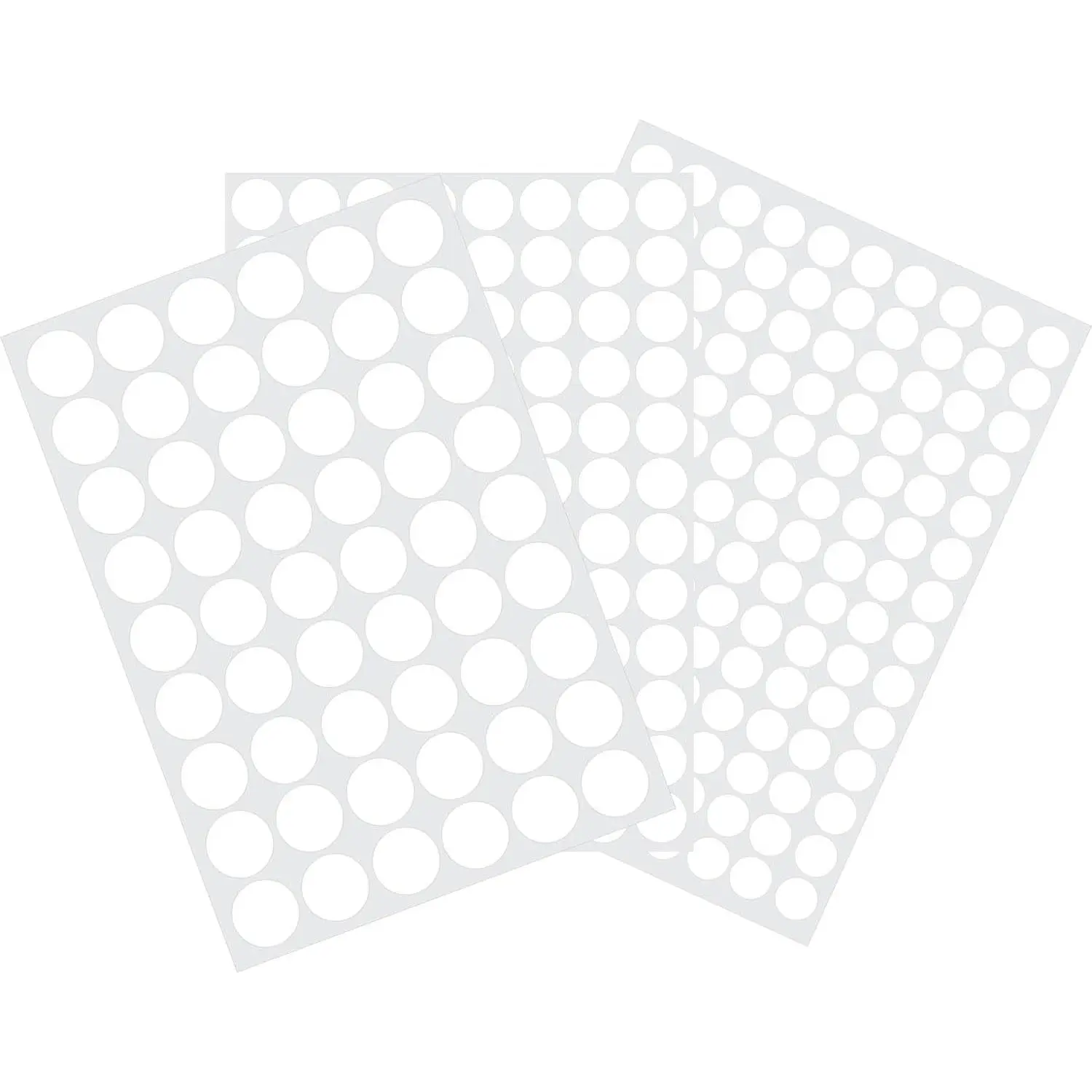 3 Sheets 290 count Screw Hole Cover Stickers, 12 mm/15 mm/21 mm White Screw Covers Self-Adhesive Caps  Stickers for Furniture (White)