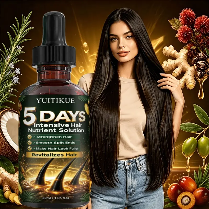 Yuitikue 5-Day Intensive Hair Essence Oil 30ML, Moisturizes Dry Frizzy Hair, Smooths and Improves Manageability, Liquid Form