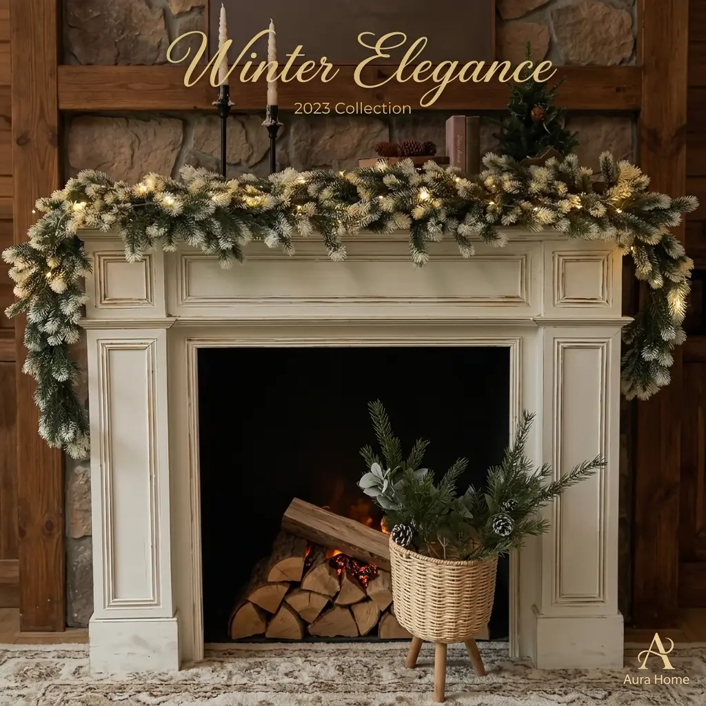 Rustic Pine Cone Garland Christmas Decorations, Artificial Pinecone Hanging Swag Ornament, Natural Woodland Xmas Tree Fireplace Mantel Holiday Party Home Decor, Gift Ornaments, Warm Winter Gift