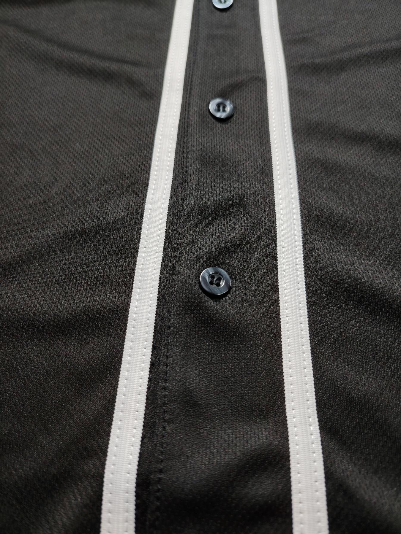 Blank Jersey Plain Hipster Hip Hop for Men Button-Down Baseball jersey Short Sleeve Shirt