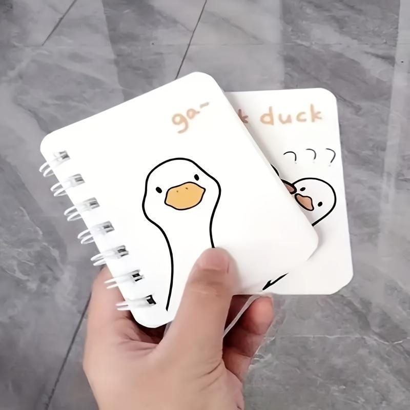4 Pcs Cute Duck Design Mini Notebooks - Durable Sturdy Paper, easy to carry, perfect for taking notes anytime, anywhere, measures 3.22 inches x 4.13 inches, with fun illustrations, perfect for recording ideas