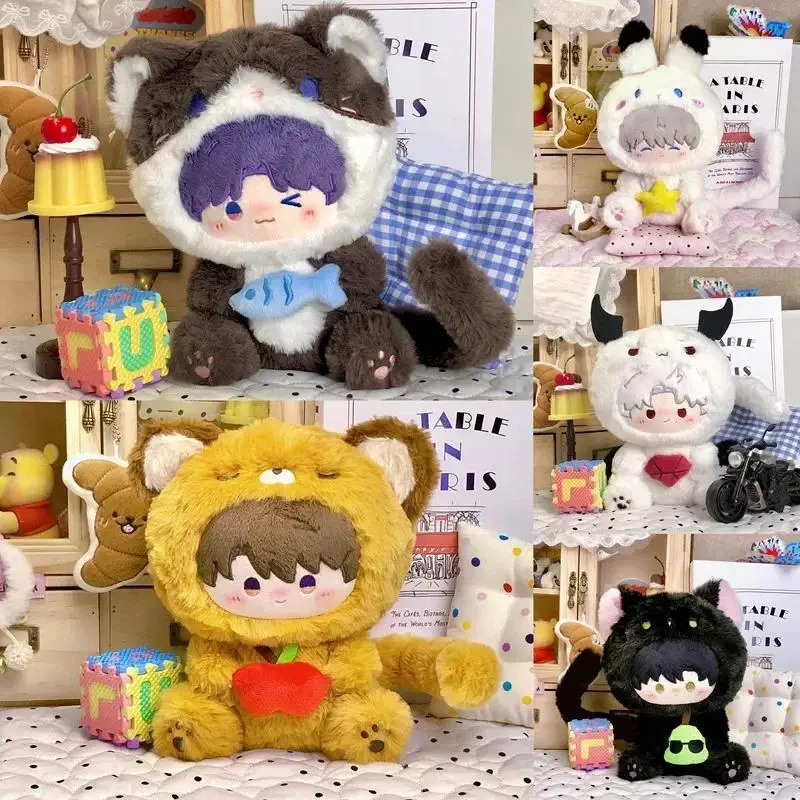 Love and Deepspace Cute Cat Ear Cotton Plush Doll Soft Fluffy Sylus Caleb Rafayel Zayne Xavier Stuffed Anime Fans Collection