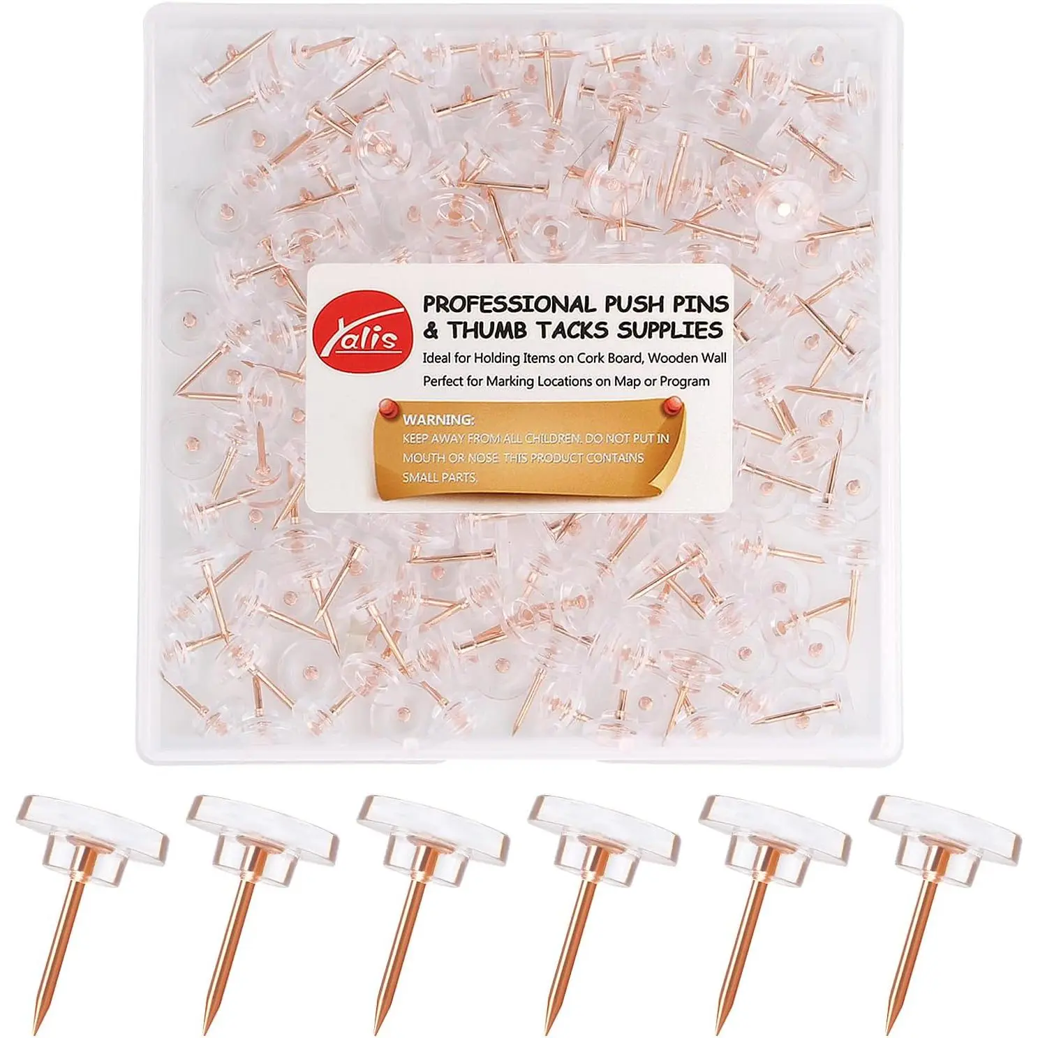 Push Pins 200-count Flat Black Thumb Tacks Steel Point and Plastic  for Corkboard and Wooden Photo Wall