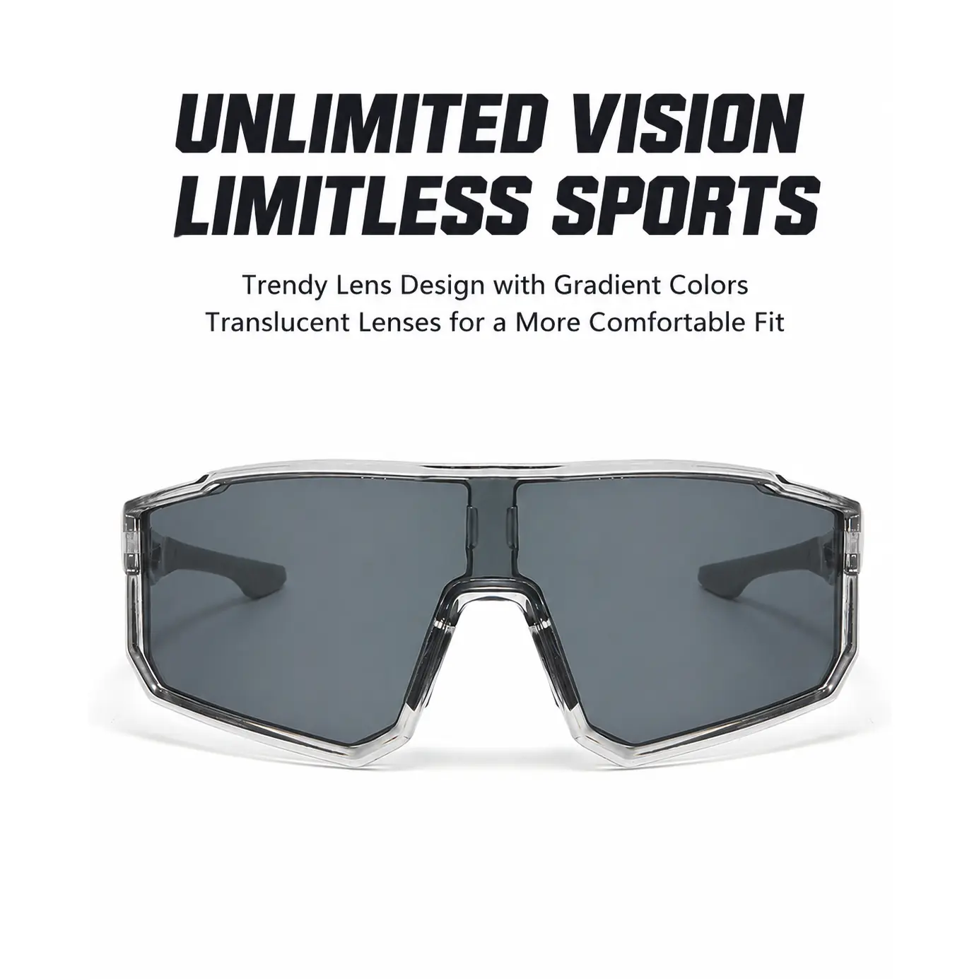 Outdoor Large Frame Cycling Sunglasses, Sports Goggles for Men and Women, Windproof UV Protection Eyewear, Mountain Biking Glasses, Outdoor Adventure Shades for Cycling, Hiking and Travel
