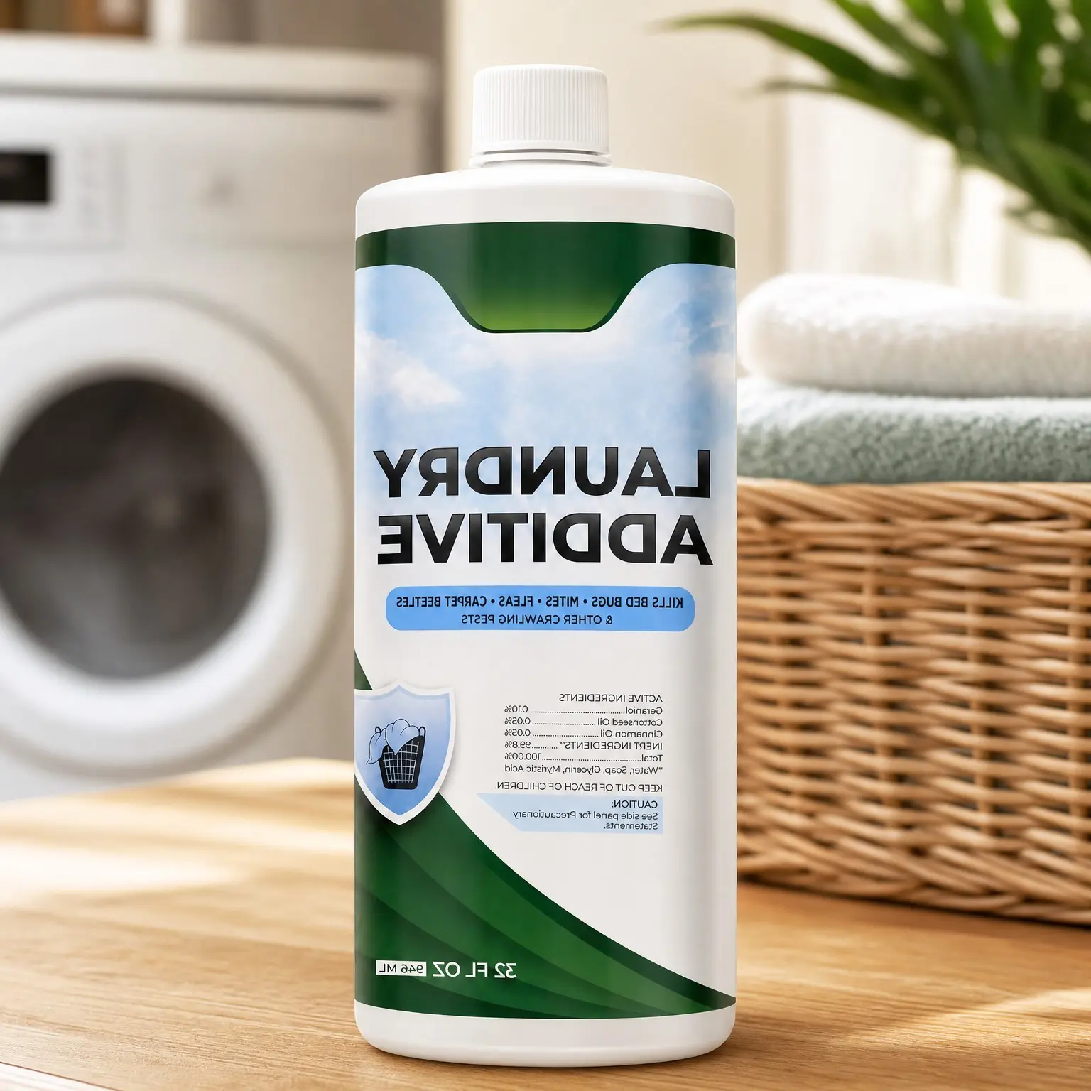 Plant-Based Laundry Additive & Detergent Treatment for Bed Bugs, Mites, Fleas, Ticks & Carpet Beetles – Child & Pet FriendlyGift