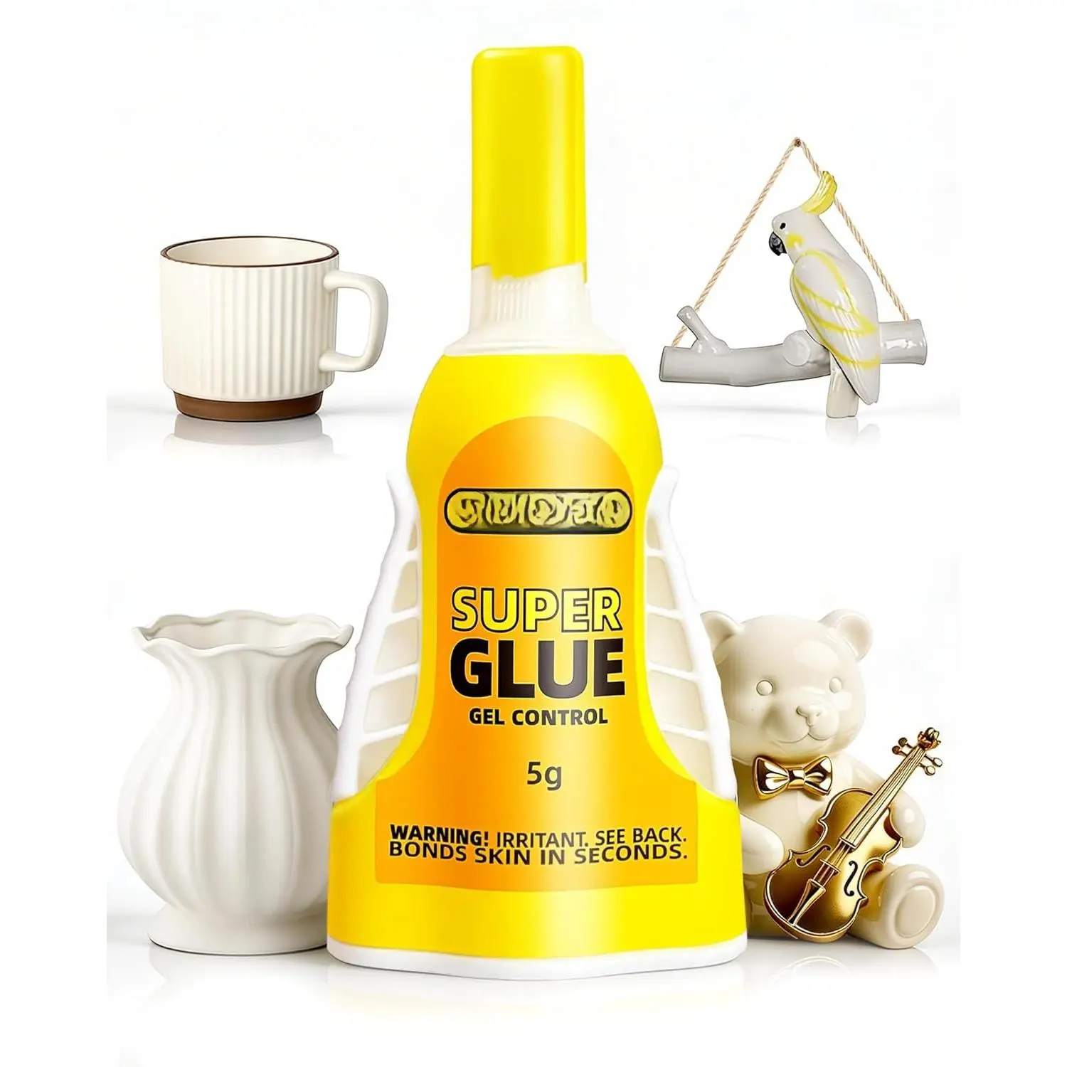Super Glue for Ceramic - 5g Gel CA Adhesive | Heavy Duty  Bond,  Clear Repair for Porcelain, Pottery, , Stoneware, Clay &