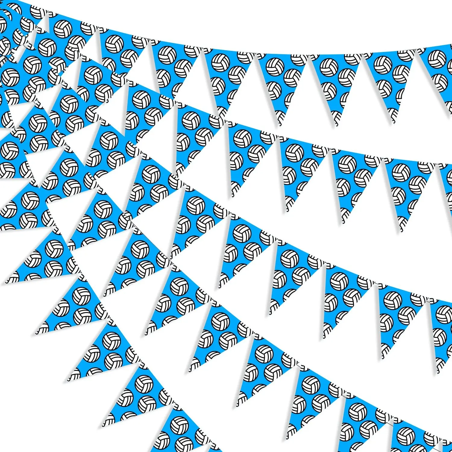 1Set Volleyball Party Banner Blue Volleyball Pennant Banner Volleyball Party Decoration Bunting Banner Volleyball Garland Party Supplies for Volleyball Game Baby Shower Kids Birthday