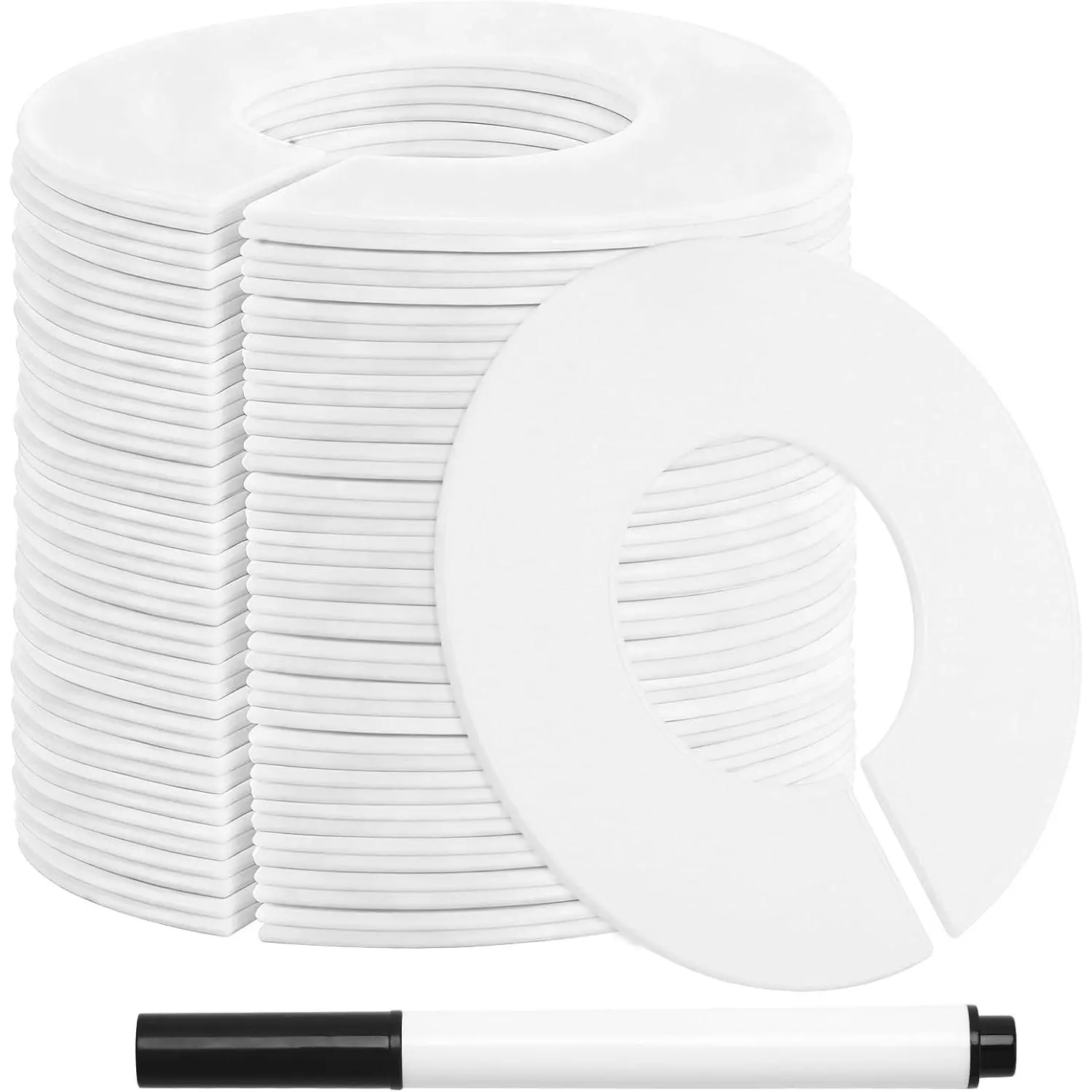 40 Pcs Closet Dividers for Hanging Clothes, Baby Closet Divider with 1 Marker Pen, Easy Sorting