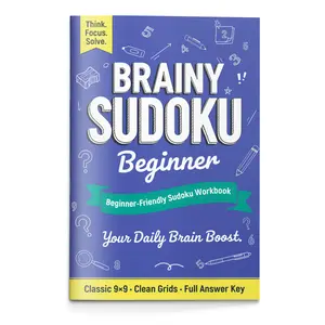 Kids Puzzle Book Set, Sudoku Books for Children, Easy to Hard Logic Games, Brain Training Activity Books, Fun Math Thinking Workbook for Boys and Girls