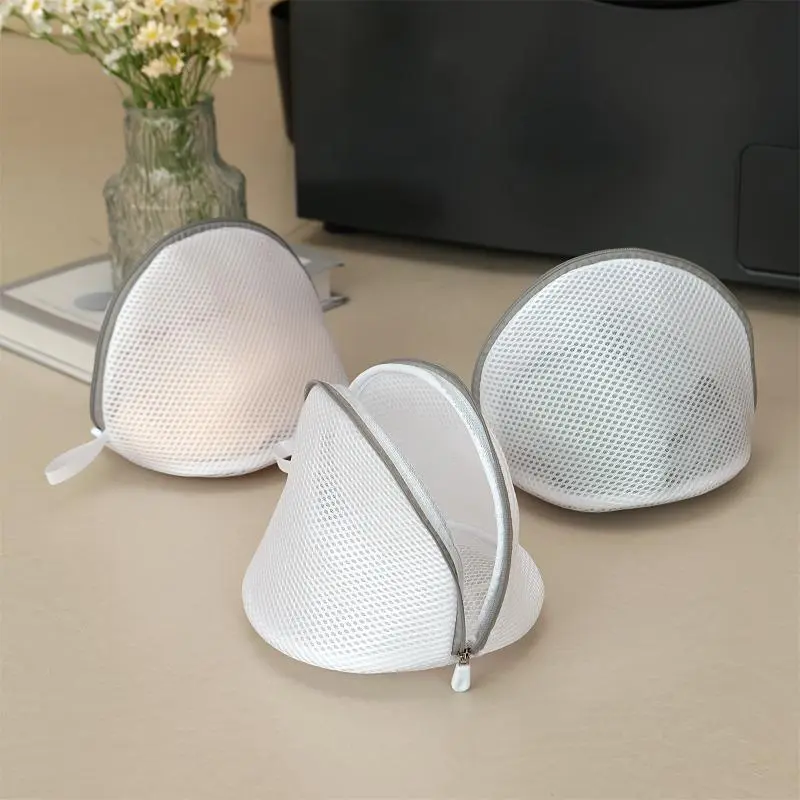 3 Pack Fine Mesh Laundry Bags for Household & Travel | Protective Pouches for Delicates with Secure Zipper, Prevents Bra Underwire Deformation, Breathable Mesh