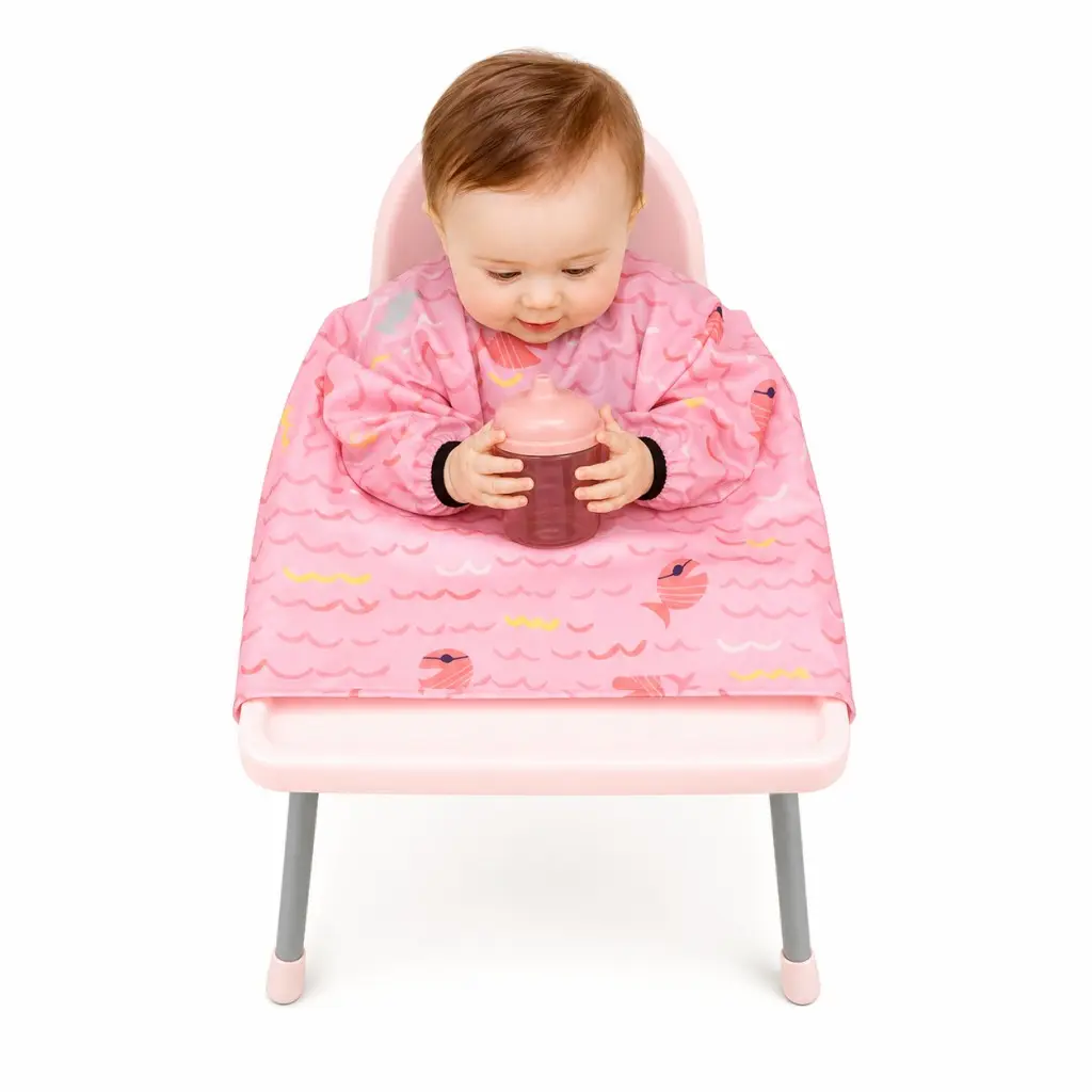 Baby Feeding Apron, Waterproof Mess-Proof Bib, Infant Protective Cover, Easy-To-Clean Design, Perfect for Mealtime, Feeding Bibs