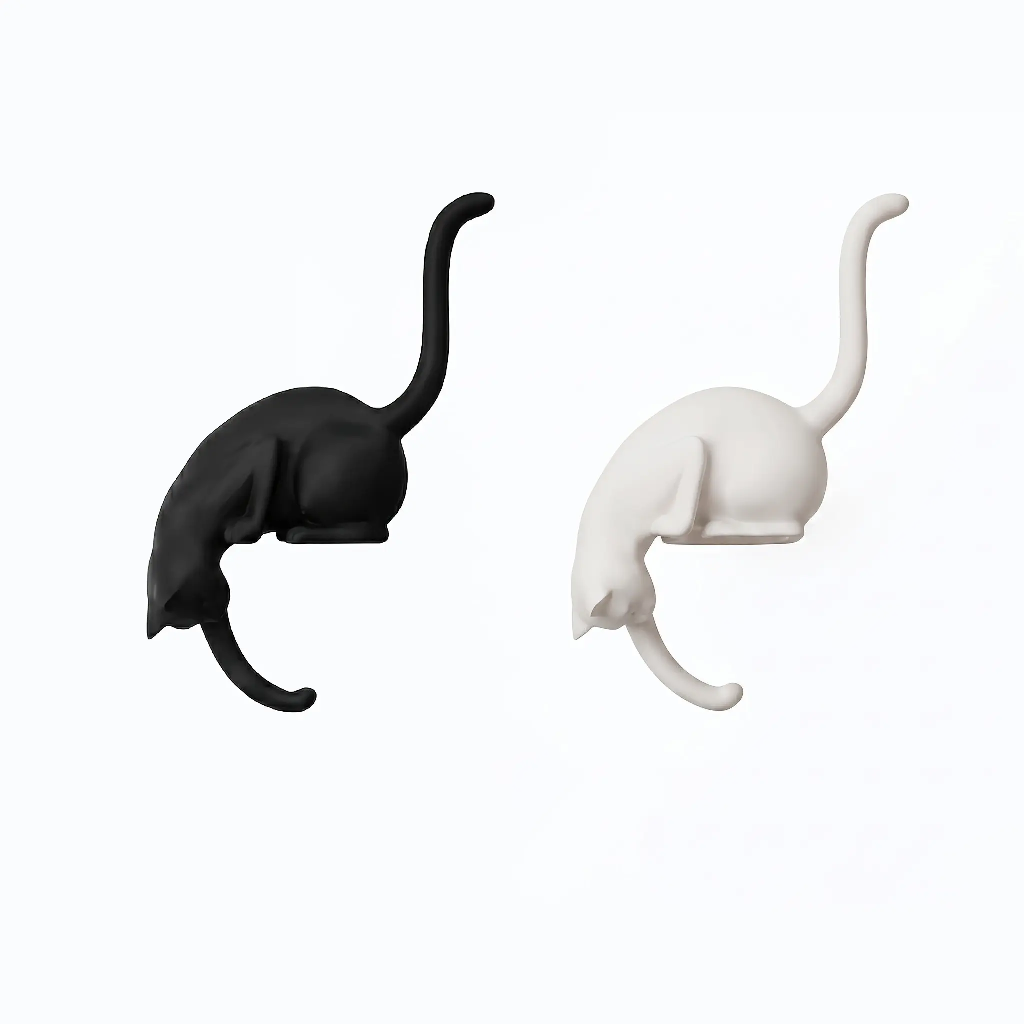 Cat Shape Hook, Multi-Use Hanging Organizer, Inverted Cat Decorative Hook, Car Key Holder, Small Cat Pendant Gift, Versatile Decoration