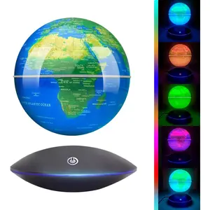 Magnetic Levitating Floating Globe with LED Light, 16 Colors Cool Tech Gadgets Gifts World Globe Lamp for Men Father Boys Girls, Birthday Gifts for Home Office Desk Decor Display