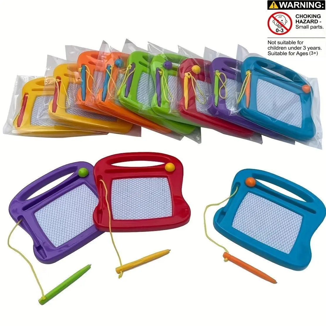 12 Mini Magnetic Drawing Boards for Kids, Erasable Doodle and Sketching, Perfect for Birthday Parties, School Supplies, Child Party Gifts