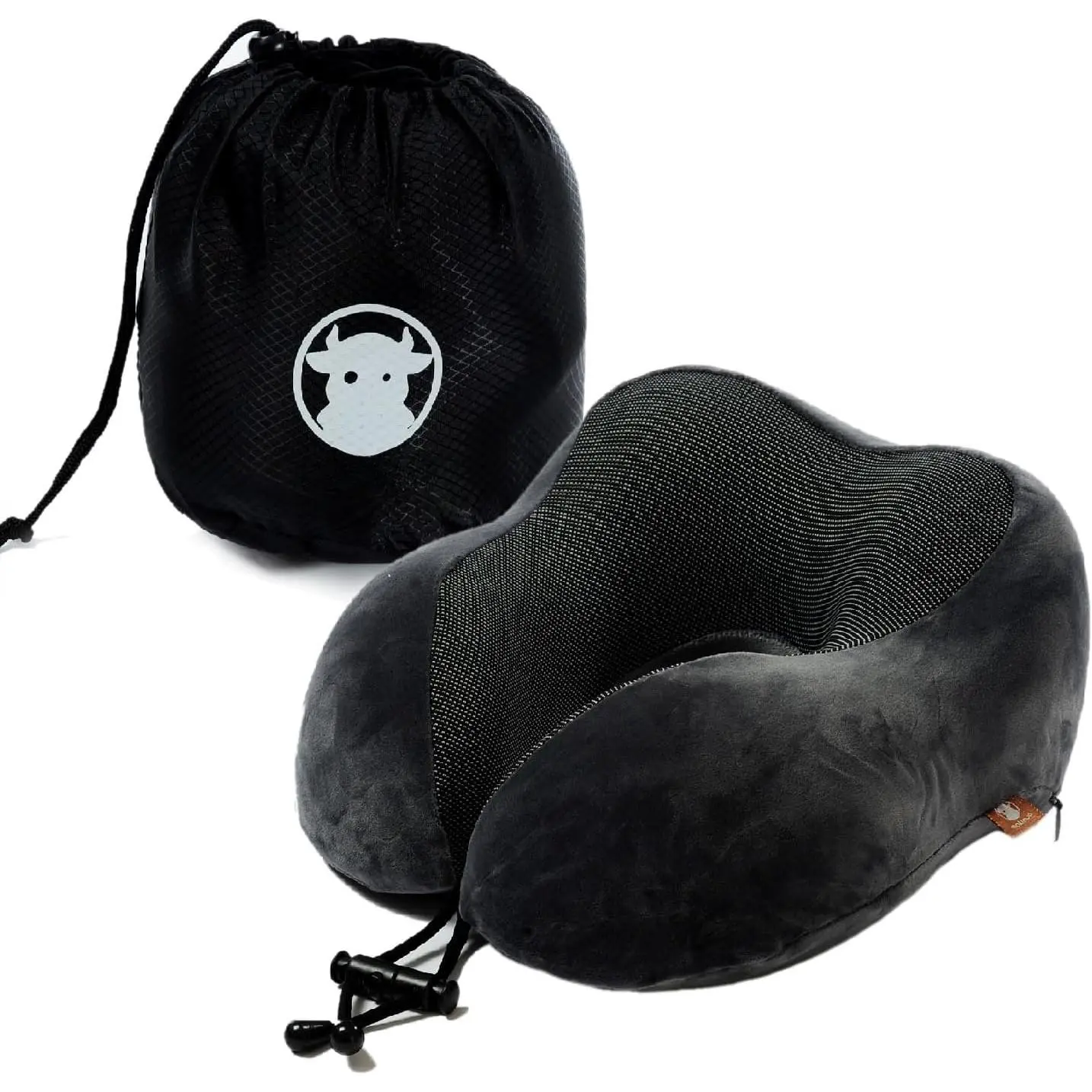 Memory  Travel Pillow,  Pillow with 360-  Support, Comfortable and Lightweight, Ideal for Sleeping  Airplane, , , Bus and  Use, Comes with Storage Bag (Grey)