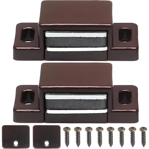 2 count  Door Catch,Single  Catch Brown Shutter Hardware,15lb High  Shutter Hardware,Plantation Shutter  for Cupboard/Kitchen/Bathroom/Closet Cabinet Doors