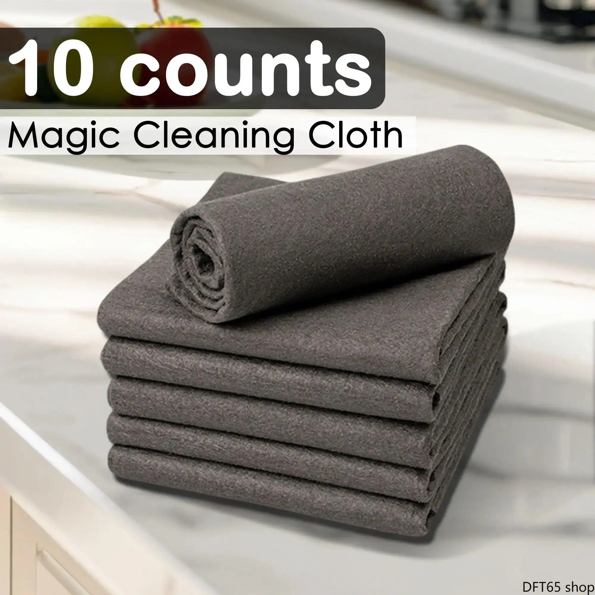 Tightly Woven Magic Cleaning Cloth, Thickened Water-Absorbent Microfiber Wipes for Streak-Free Glass & Car Surfaces, Easy to Reuse for Daily Use