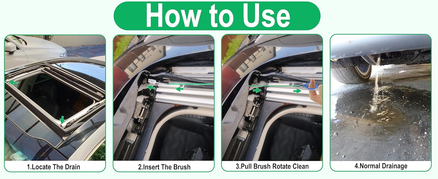 Professional Auto Sunroof Drain Cleaning Tool Flexible Long Nylon Bristle Brush for Clogged Windshield Wiper Door Tube HVAC Drain Pipe Unclogging Kit - Safe PVC Car Maintenance Accessories -RR Professional Auto Sunroof Drain Cleaning Tool Flexible Long Nylon Bristle Brush for Clogged Windshield Wiper Door Tube HVAC Drain Pipe Unclogging Kit - Safe PVC Car Maintenance Accessories -RR