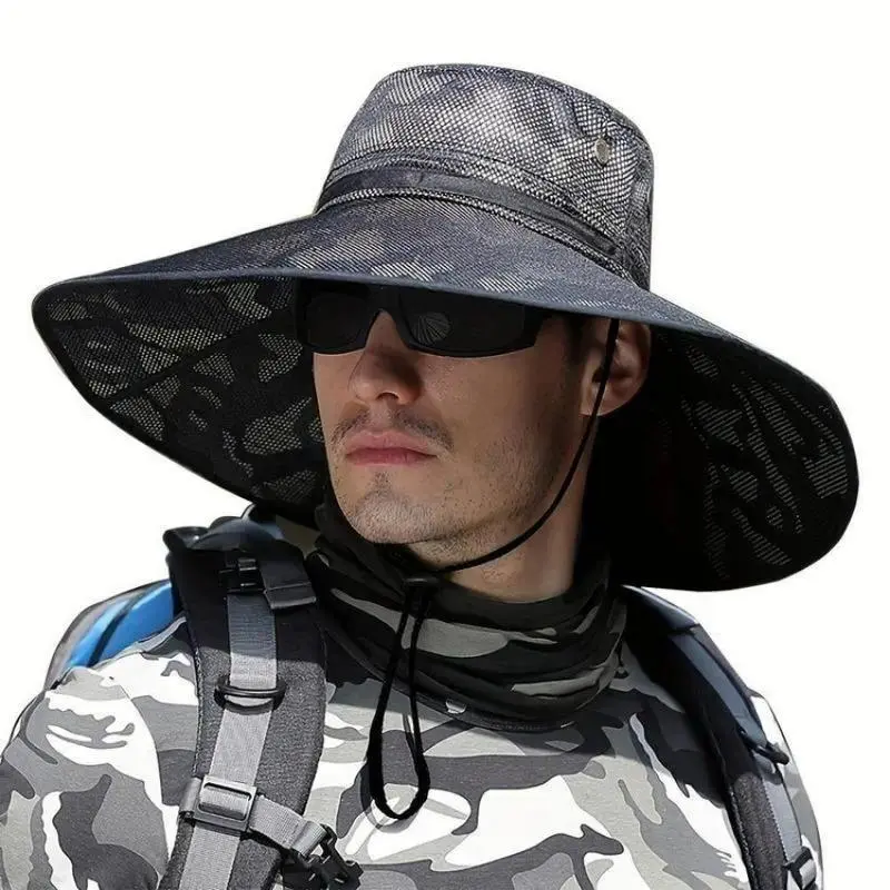2026 NEW Wide Brim UV Protection Sun Hat for Men & Women | Breathable Outdoor Bucket Hat | Ideal for Fishing, Hiking, Gardening, Camping & Lawn Work | Durable & Lightweight for All-Day Wear, Unisex Lightweight Sun Protection Hat
