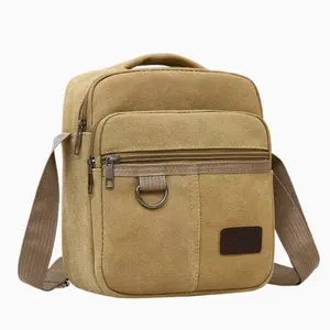 Simple Men's Canvas Shoulder Bag, Fashion Retro Casual Crossbody Bag, Leisure Handbag, Stylish Postal Bag, Trendy Unisex Accessory