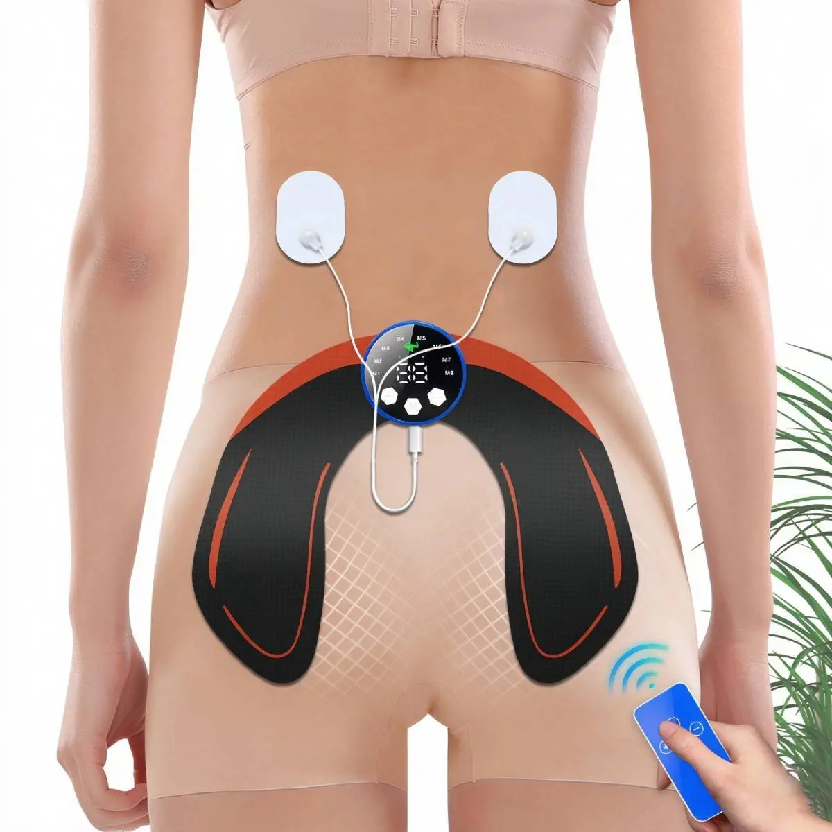 Adjustable Modes Electric Butt Massager, 1 Set Rechargeable Butt Muscle Trainer, Professional Massage Tool for Men & Women, Stim Tool