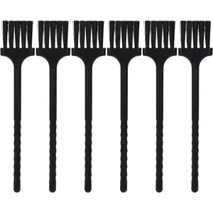 Detail Cleaning Brush for Tight Spaces | 6-Pack Tough Nylon Bristle for Coffee Grinder & Keyboard | Multi-Purpose Dusting Tool for Electronics, Shavers, & Small Appliances