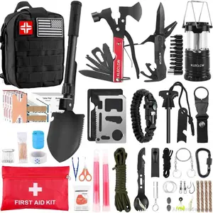 Survival Kit and First Aid kit, 160 Pcs Emergency Supplies Camping Accessories with Upgraded Molle Bag, Gifts for Men and Women Outdoor Adventure Camping Hiking HuntingAHavenGoods26DD17CoreComet