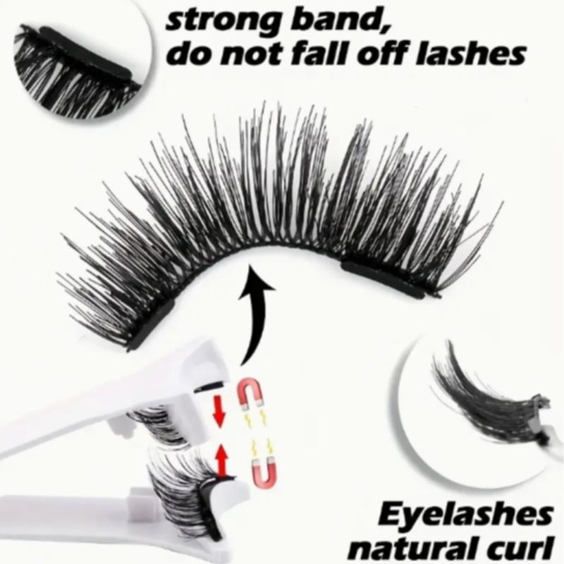 5 Pairs Magnetic False Eyelashes Set W/ Clips Natural Look Reusable No Glue Required Extend Lashes DIY Lash Kit