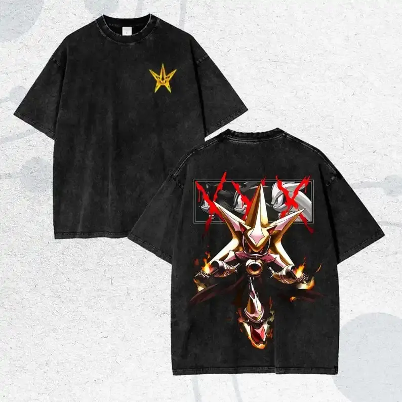 Shadow the Hedgehog S-onic personality Clothes Year round clothing Plus Size Unisex Washed T-shirt Y2k Short Sleeves Classic tee