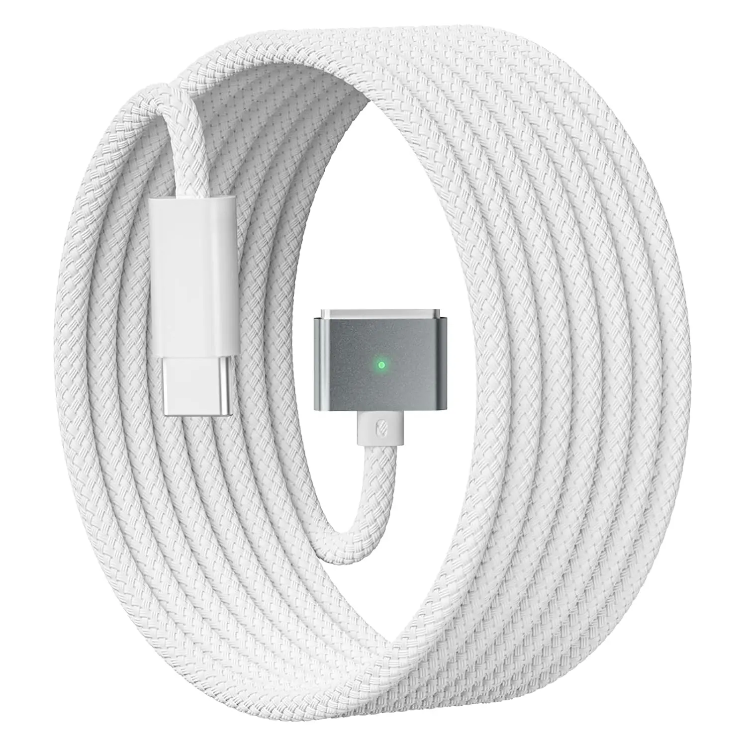 USB-C to Magnetic 3 Cable M4 MacBook Air Pro Charger, 140W Magnetic Safe 3 Cable MacBook Air (15''/13'' M4 2025, M3 2024, M2 2023, M2 2022), MacBookPro (16"/14" 2024/2023/2021), 2M/6.6ft White